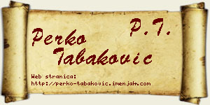 Perko Tabaković vizit kartica